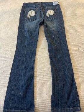 TOUCH BY ALYSSA MILANO Washington Redskins LOGO DARK WASH WIDE LEG SIZE 28